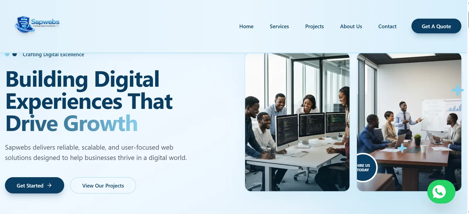 Sapwebs Corporate Website